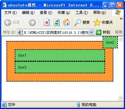 絕對定位(absolute)運行效果