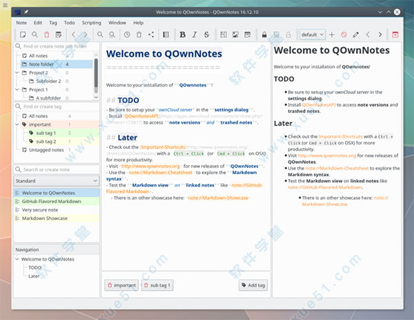 QOwnNotes(事務筆記管理軟件)