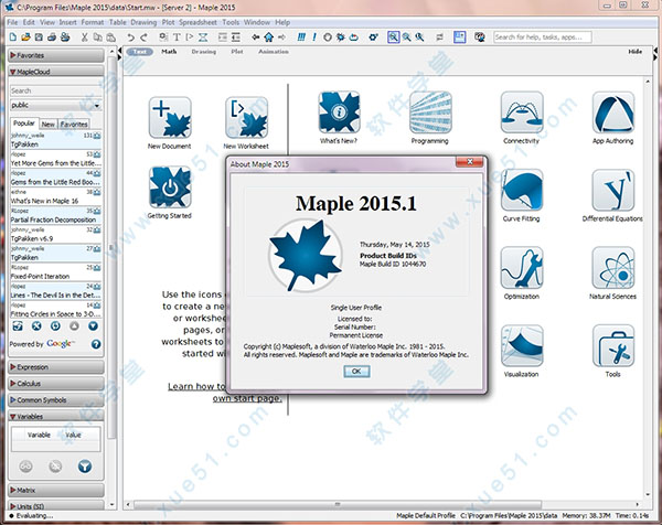 maplesoft maple 2015.1